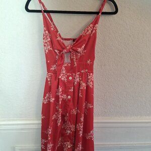 Floral Fit and Flare Dress with cut outs size Small